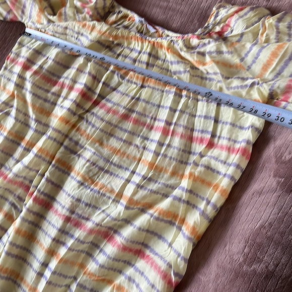 Zara midi dress yellow semi sheer sz small - Picture 6 of 8